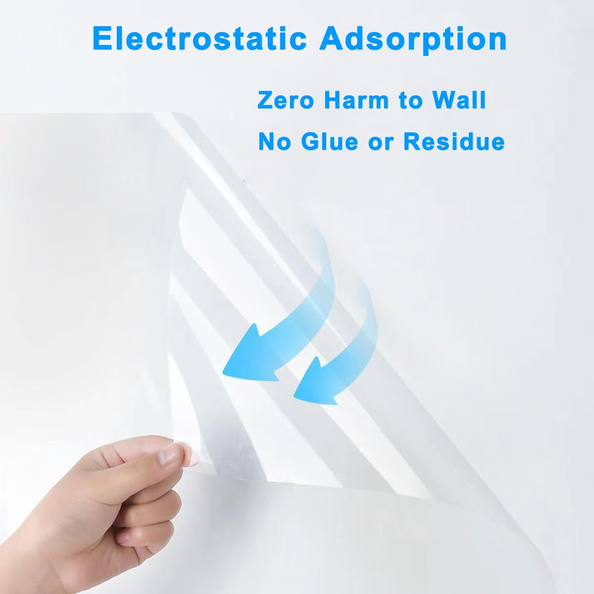 Wall Protector, Clear Electrostatic Adsorption Film Stickers(1.48ft x 16.4ft) for Kitchen & Office -Shield Paint from Oil Splash, Steam, Trash, Furniture Scuff, Easy to Apply & Remove, No Residue