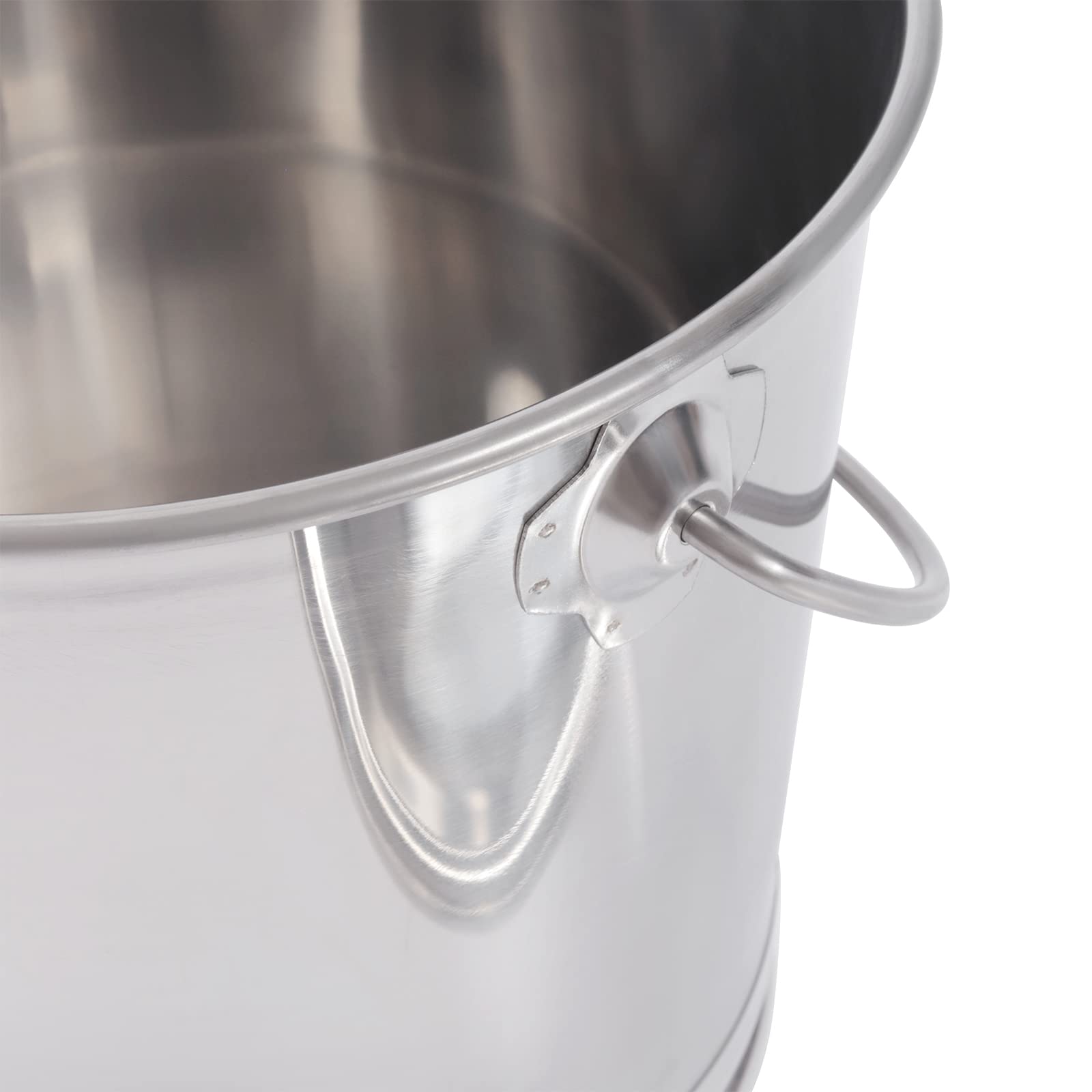 Stainless Steel Bucket Milk Pail with Lid and Handle, Metal Compost Bucket Kitchen Compost Bin, Open Lip Edge, 8.5 Qt Food Scrap Slop Bucket Metal Pail with Lid for Kitchen Food Waste