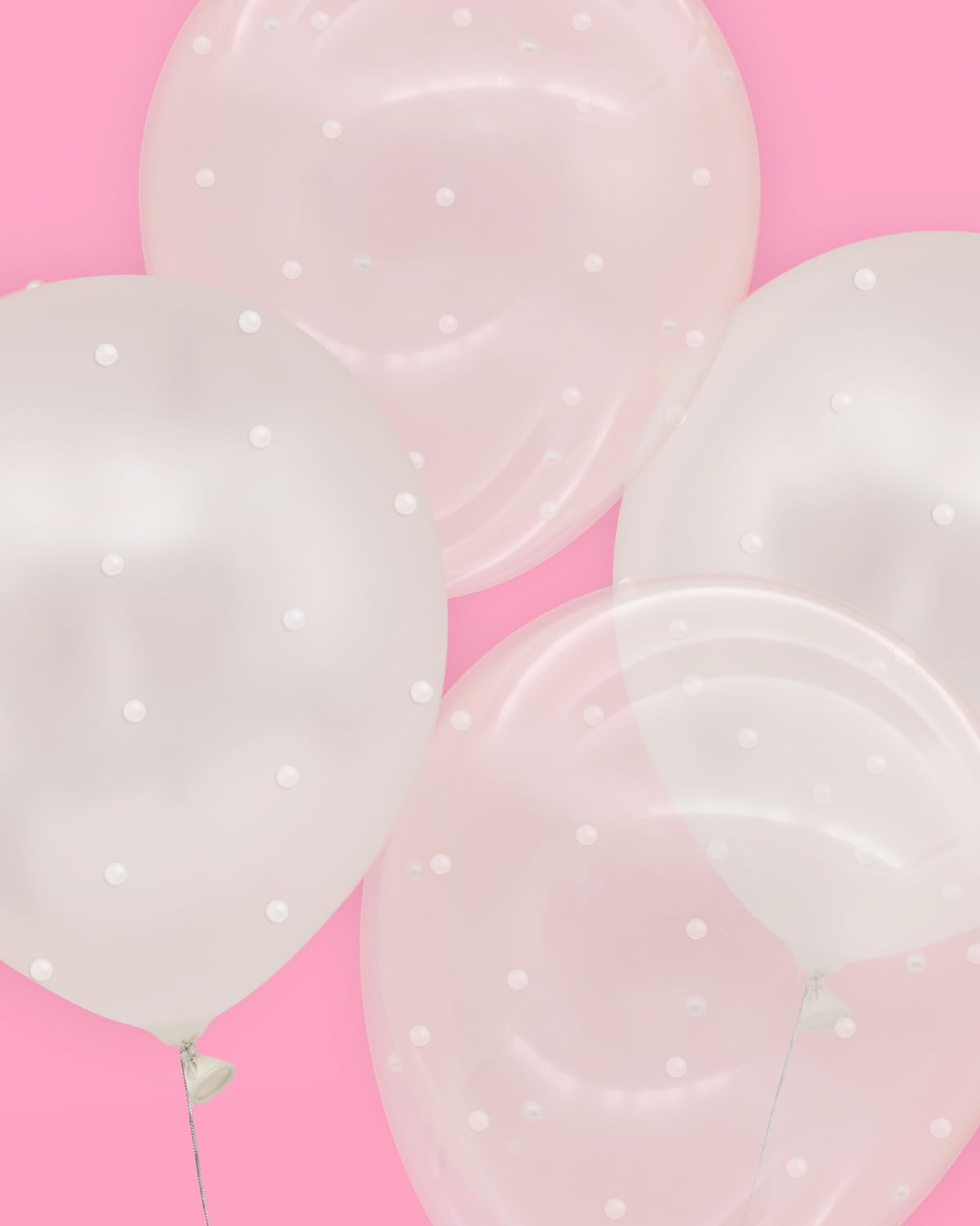 xo, Fetti Party Decorations Pearl Latex Balloons - 24 pk, 12" | Bachelorette Decorations, White and Clear Theme Birthday Party, Bridal Engagement Decor, Coquette Cute Supplies, Preppy Girl Baby Shower