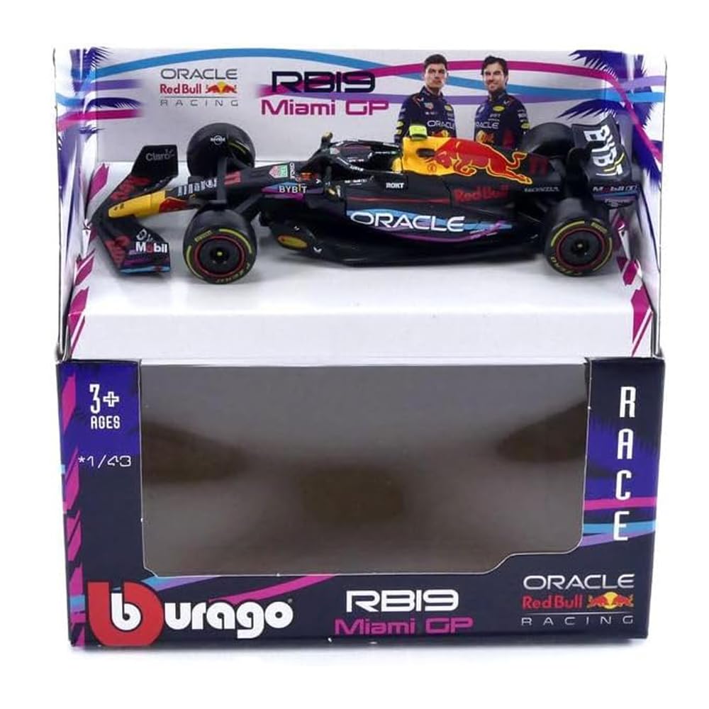 Xiangtat 1:43 F1 Racing RB19 Miami GP 2023 1# Max Verstappen Alloy Car Die Cast Model (RB19 Miami GP 1#)