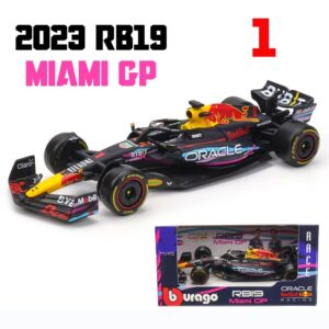 Xiangtat 1:43 F1 Racing RB19 Miami GP 2023 1# Max Verstappen Alloy Car Die Cast Model (RB19 Miami GP 1#)