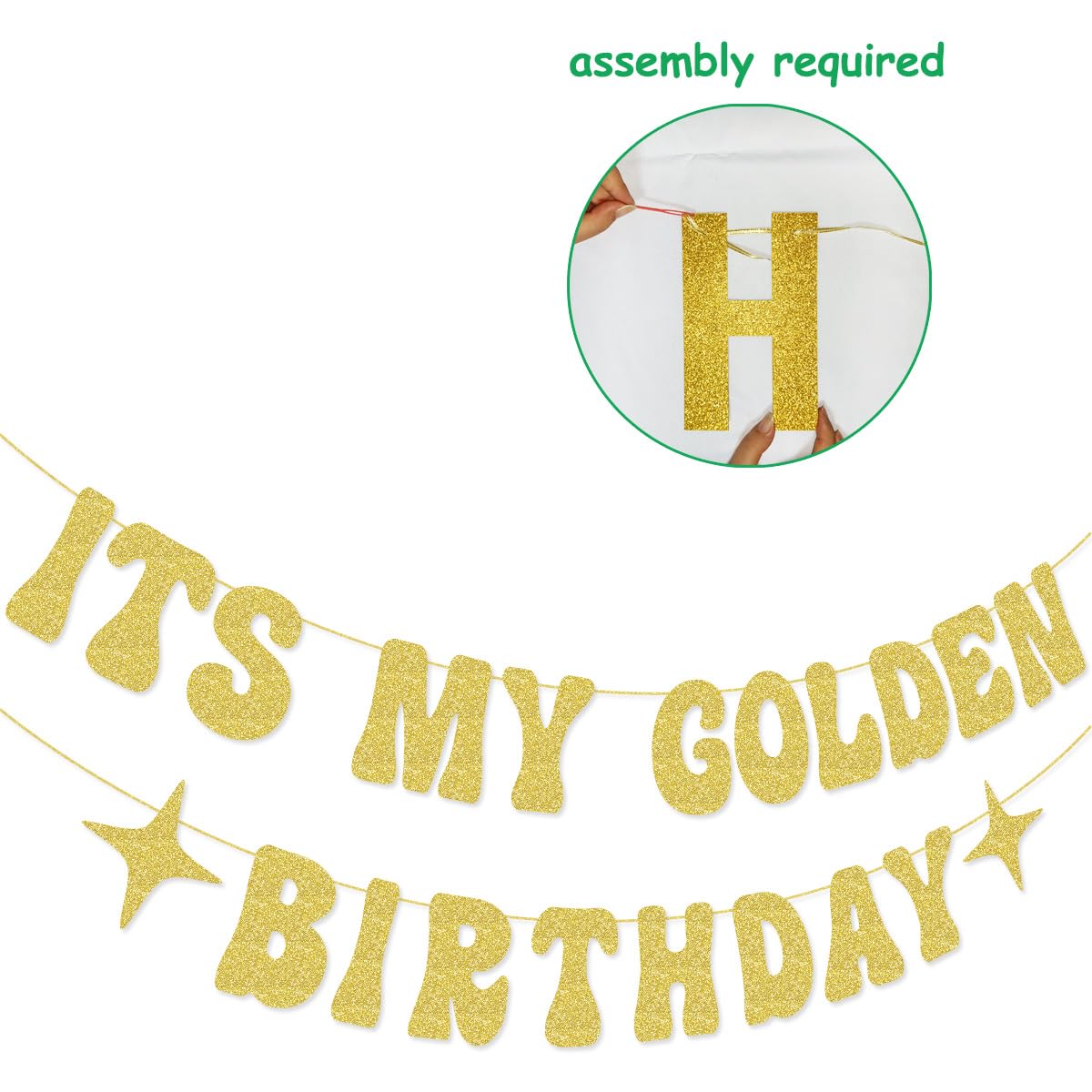 It's My Golden Birthday Banner for Golden Birthday Party Decorations