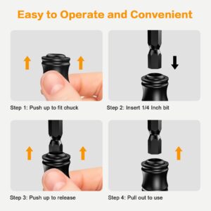 Bit Holder 1/4 Socket Gifts for Men-Stocking Stuffers for Adults,Tool Organizers Mens Gifts for Him,Husband,Gadgets 1/4 Hex Shank Socket Screwdriver Drill Bit Holders Keychain Cool Stuff Ideas Gift