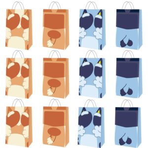 Adikoo Blue Dog Birthday Party Favor Bags 20 Pack,Cartoon Gift Bags Candy Bags for Kids Birthday Party Supplies Decorations