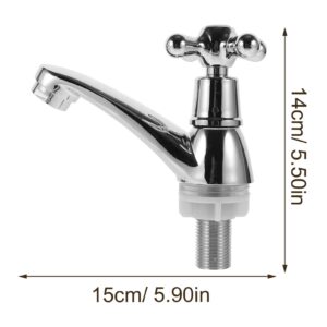 DOITOOL 1 Pair Bathroom Faucets,Cold Water Faucet and Hot Water Faucet Kitchen Basin Sink Faucets,Cold Hot Water Control Water Taps