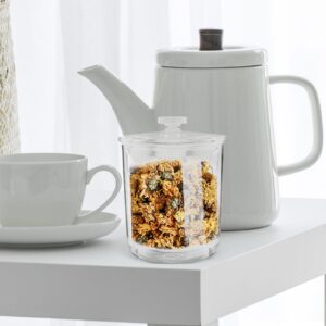 Tea Canister Airtight Lid Tea Storage Container Desktop Kitchen Snack Jar Candy Canister Storage Containers Lids