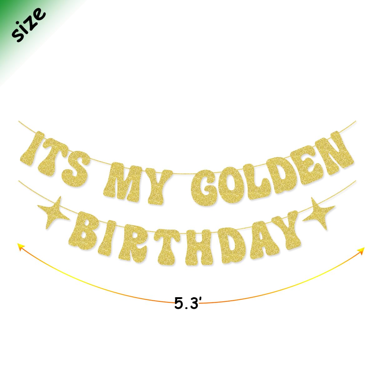 It's My Golden Birthday Banner for Golden Birthday Party Decorations