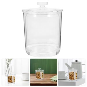 Tea Canister Airtight Lid Tea Storage Container Desktop Kitchen Snack Jar Candy Canister Storage Containers Lids