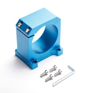 Genmitsu 65mm Diameter Aluminum CNC Spindle Holder Spindle Mount for PROVerXL 4030 CNC Machine Aluminum Z Axis Assembly Kits, Blue, 4030V2-ZC69