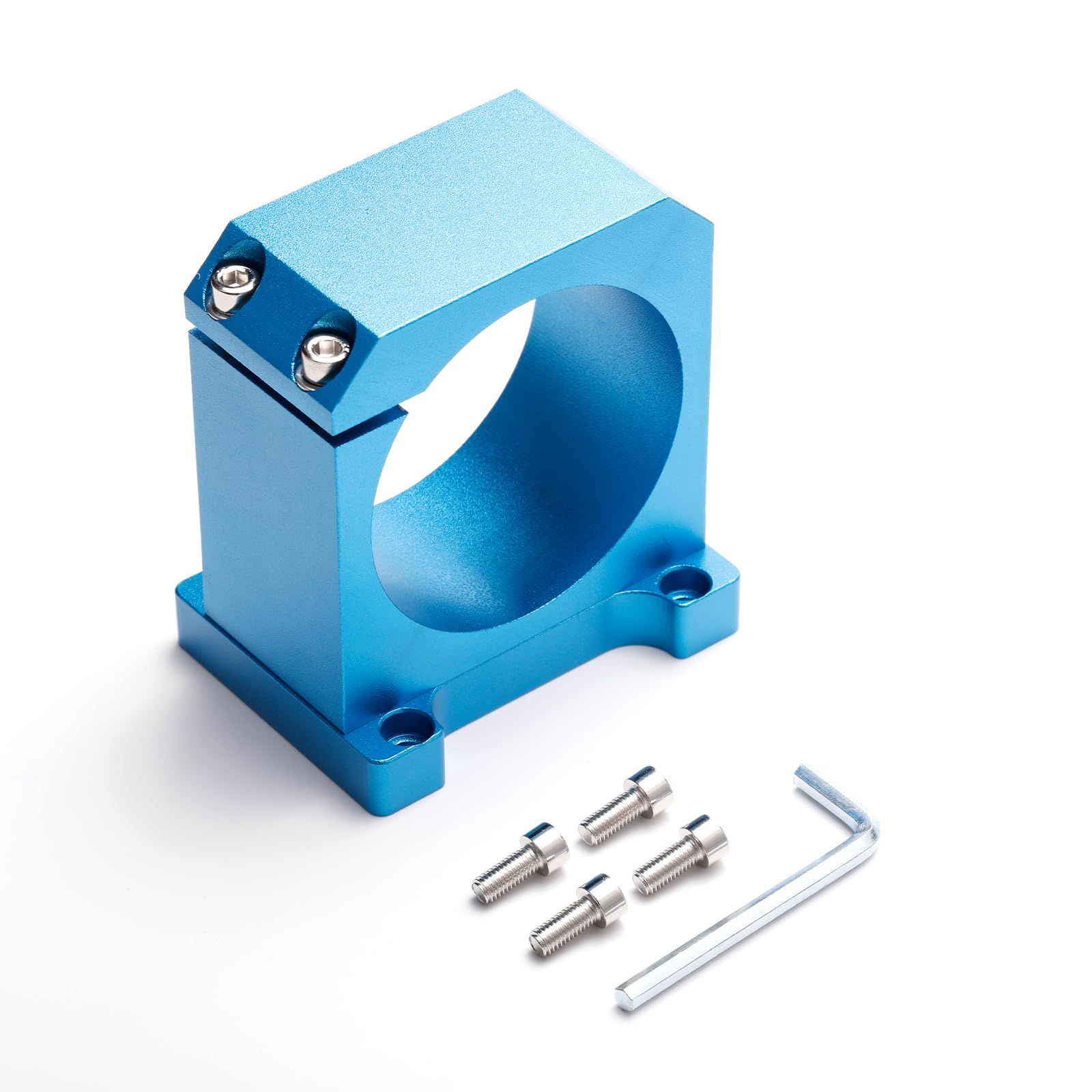 Genmitsu 65mm Diameter Aluminum CNC Spindle Holder Spindle Mount for PROVerXL 4030 CNC Machine Aluminum Z Axis Assembly Kits, Blue, 4030V2-ZC69