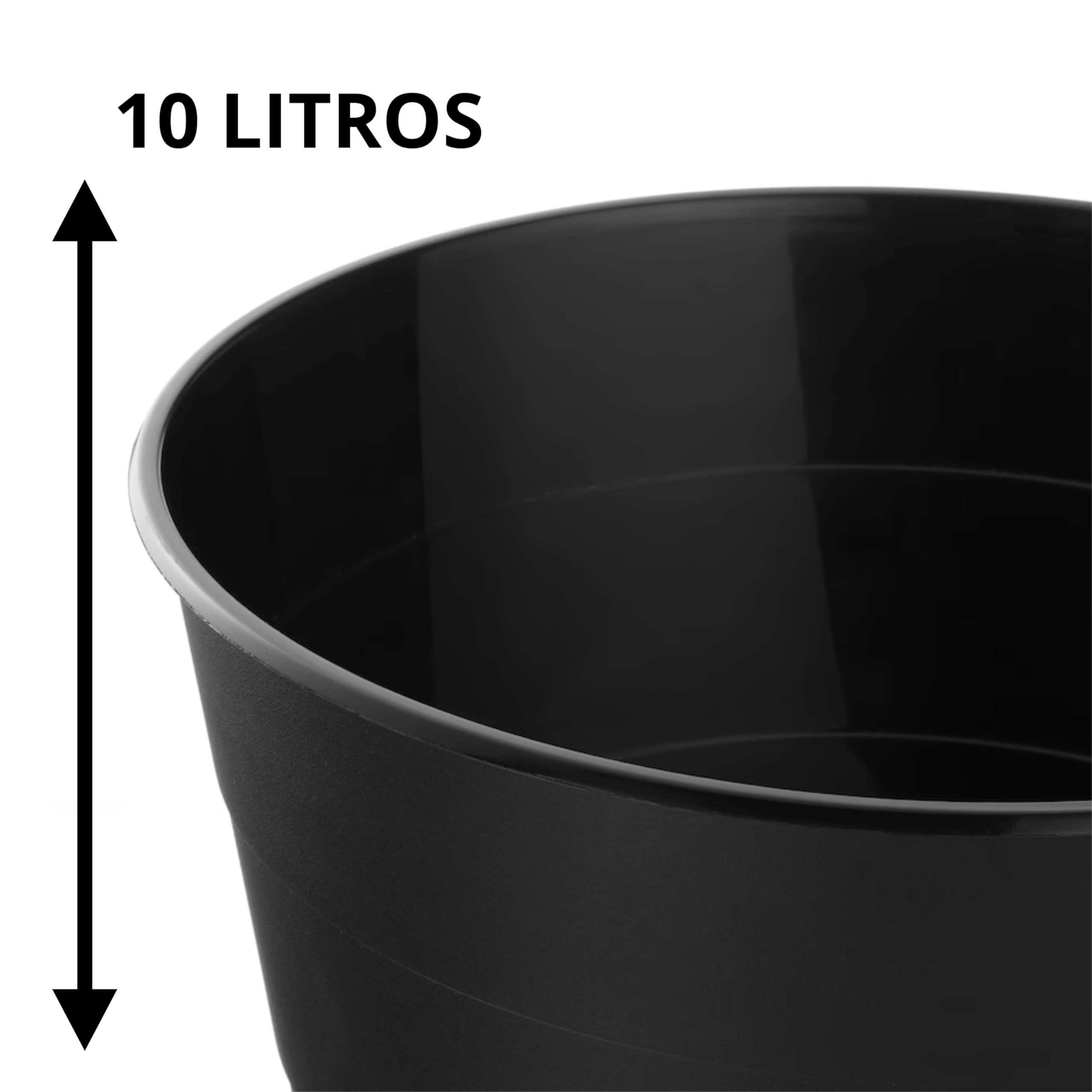 LUXVI 10L Trash Can - Compact and Eco-Friendly for Your Home (Black, 2pcs)