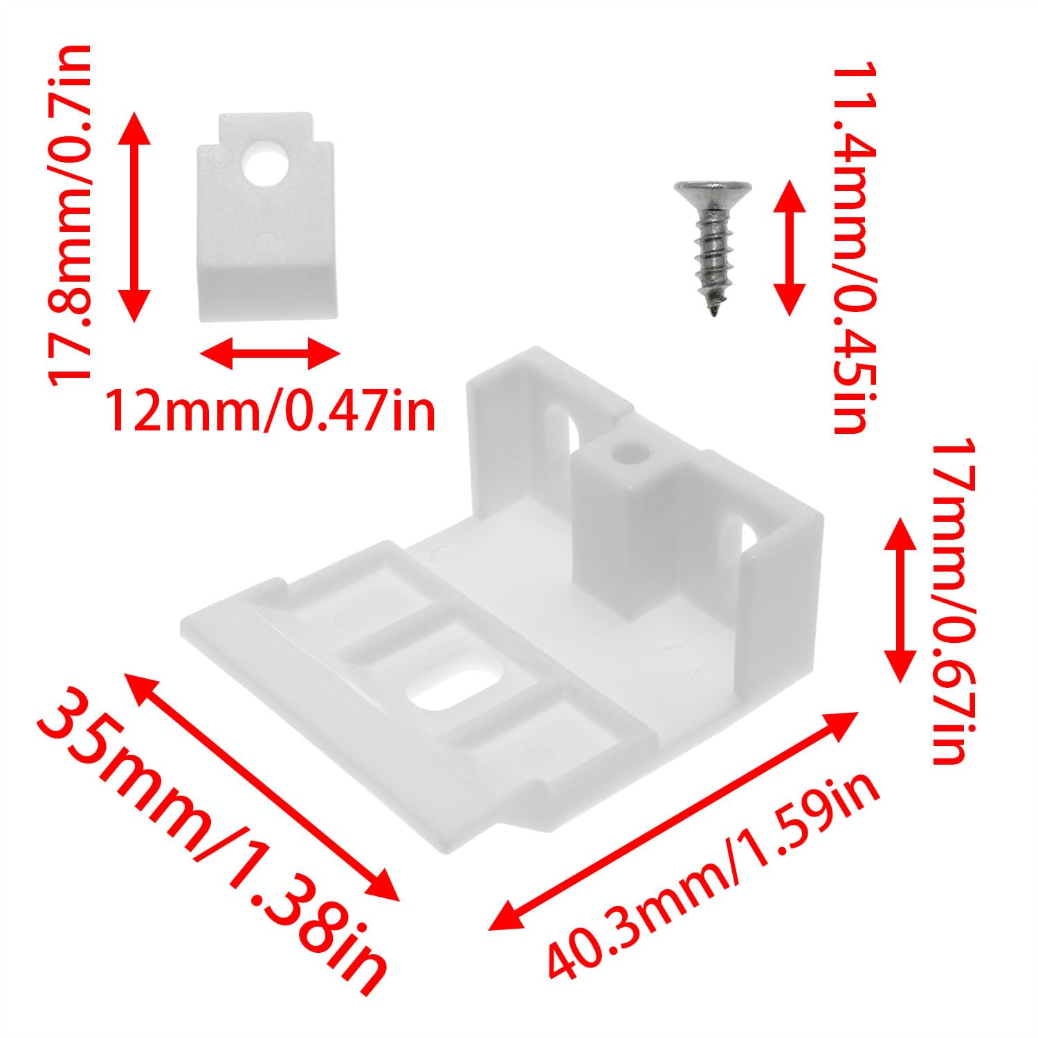 zutisay Support Bracket for Blinds Sunshade Bottom Mounting Bracket Blinds Mount Bracket Holder for Wide Beam Folding Shutters, etc. -6PCS