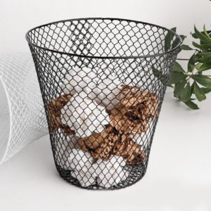 ABOOFAN Storage Basket Multi Functional Hollow Basket Plant Protective Office Wastepaper Trash Can Bathroom Bedroom Kitchen Living Room