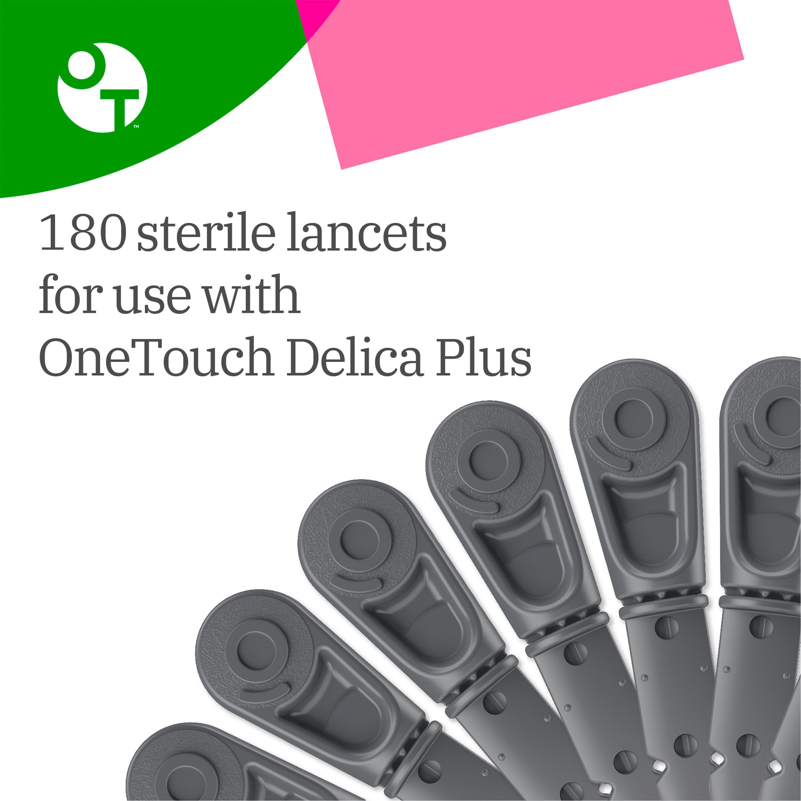 OneTouch Delica Plus Lancets and OneTouch Ultra Test Strips Bundle |Includes 180 Test Strips & 180 Lancets | Fine 30-Gauge Lancets for Diabetes Testing | Diabetic Supplies for Blood Sugar Monitor