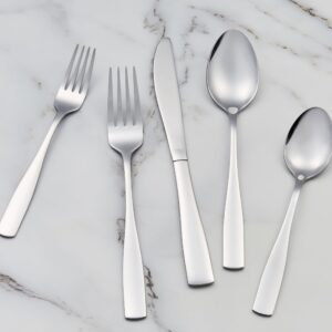 HIKAA 20PCS Silverware Set, Modern Flatware Set Service for 4, Cutlery Set for Home, Kitchen and Restaurant, Mirror Polished, Dishwasher Safe