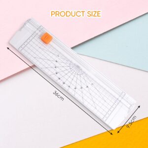 Kokorosa Portable Paper Cutter,A4 Paper Cutter,12 Inch Straight Paper Slicer Scrapbooking Tool with Automatic Security Blades for Scrapbooking Craft Paper Label Coupon (White)