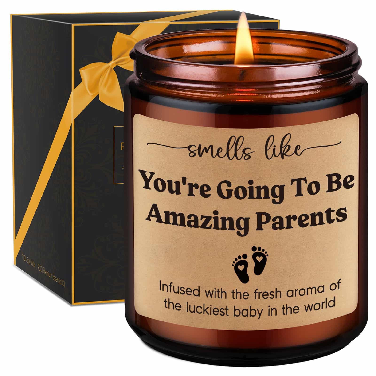 GSPY Candles, New Parents Gifts - New Mom Gifts, New Dad Gifts, Mom and Dad Gifts for New Parents - Funny Pregnancy, Christmas, Gender Reveal Gifts for Parents to to, First Time Dad, Mom to be