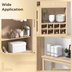 2 Pack Purse Divider Organizers for Closet, 16.3'' x 7.9'' x 6.4'' Adjustable Clear Shelf Dividers for Bags Purses Closet Organization, Handbag Divider Organizer Holders for Bookshelf Bedroom