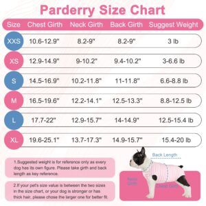 Parderry 2 Packs Dog Recovery Suit for Surgery Dog Onesie Surgical Clothes Bodysuit for Male and Female Substitute E-Collar& Cone