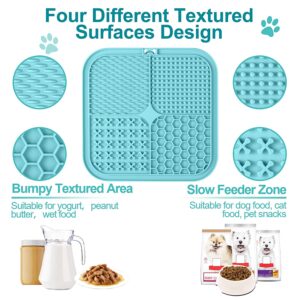 LUKITO Lick Mat & Dog Bowl 2 in 1 for Dogs & Cats, Dog Peanut Butter Lick Pads for Boredom Reducer, Pet Bowl, Dog Water and Food Dish