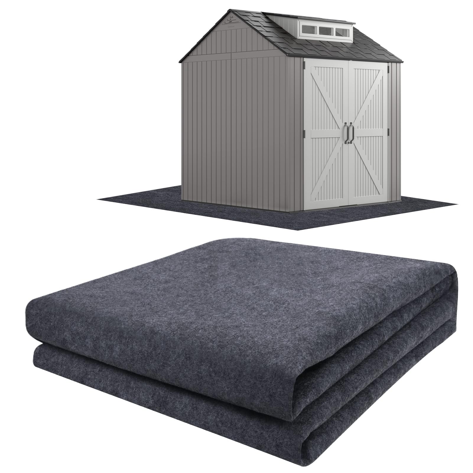 Icegrey Outdoor Storage Shed Mat Waterproof Outdoor Mat Thickened Soft Patio Furniture Mat with Non Slip Backing