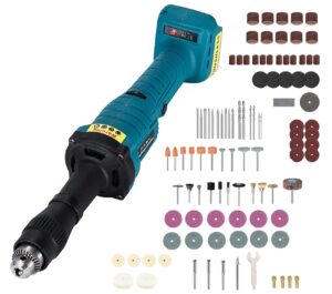 cordless die grinder for makita 18v battery,1/4" electric compact die grinder-cordless rotary tool kit with 142 pcs accessories for grinding carving polishing