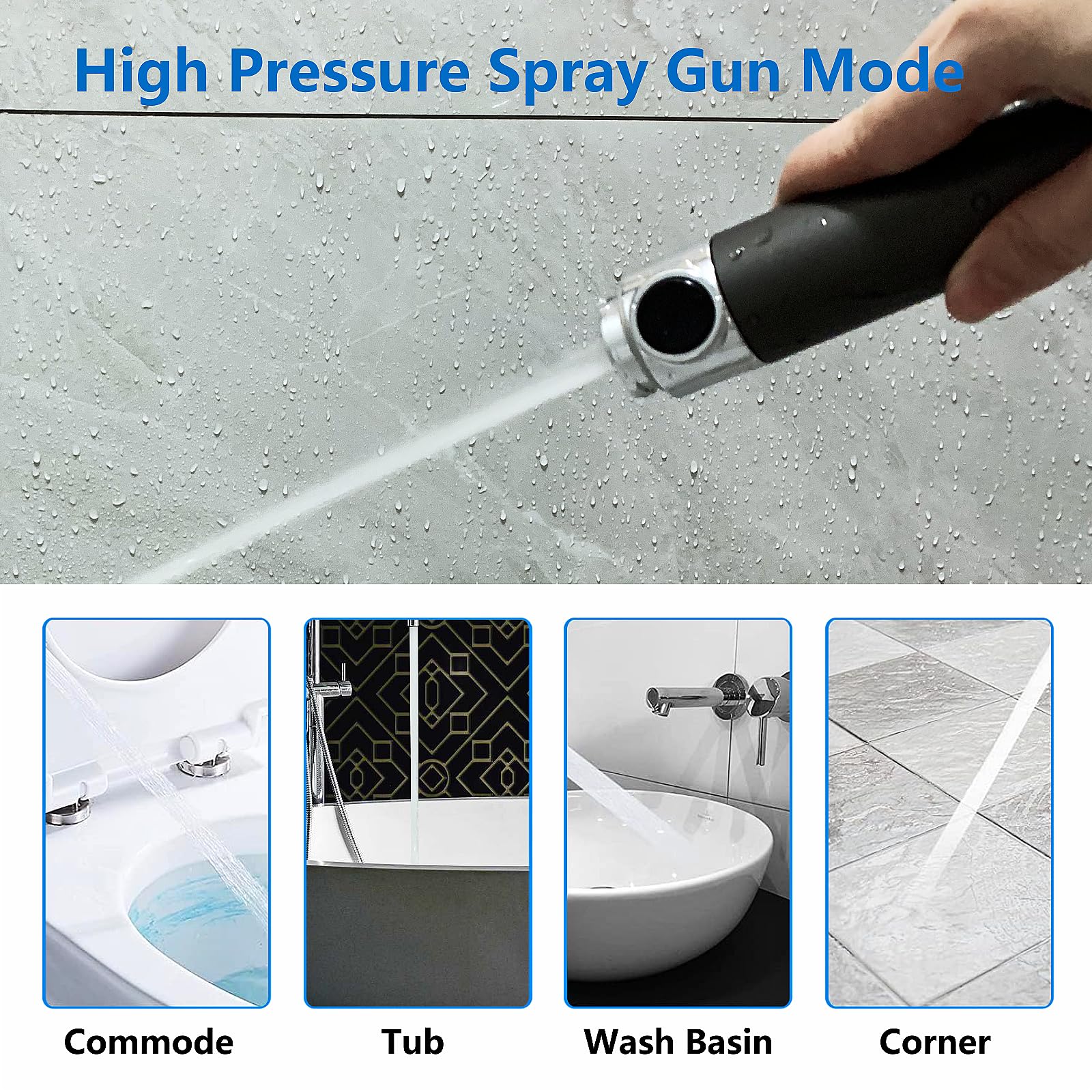 DFENGDF Filtered Shower Head High Pressure Showerhead with Handheld Spray Combo Detachable Showerhead with Hose Bracket Hard Water Filters Showerhead with ON/OFF Switch for Pets Bath