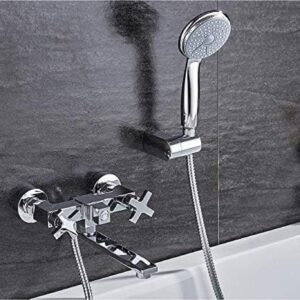 Kitchen Taps 1 Set Classic Bathtub Faucets Single Handle Brass Bath Faucet Mixer Tap Shower Head Kit Bathtub Shower Faucet Sets