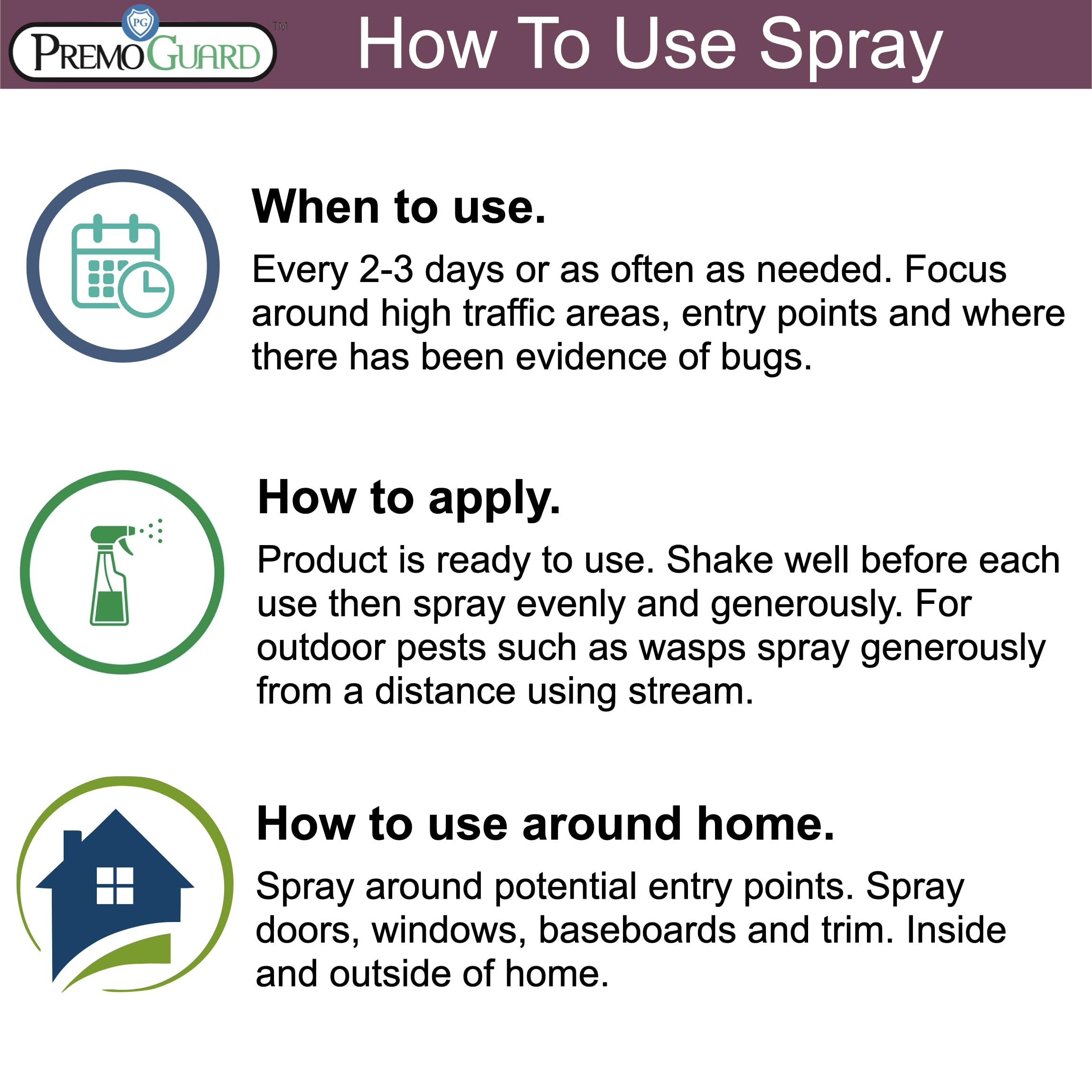 Pest Control by Premo Guard – 16 oz Concentrate Makes Up to 2.5 Gal – Bug, Roach, Fleas, Fruit Fly, Ant, Spider Killer – Effective Plant Based – Child and Pet Safe