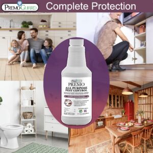 Pest Control by Premo Guard – 16 oz Concentrate Makes Up to 2.5 Gal – Bug, Roach, Fleas, Fruit Fly, Ant, Spider Killer – Effective Plant Based – Child and Pet Safe