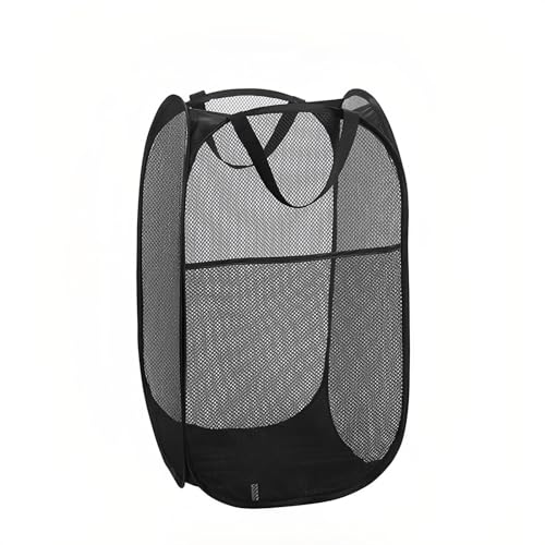 Ycsxhandpick Laundry Hamper Black Mesh Pop Up Dirty Clothes Hamper Portable Collapsible Clothes Baskets