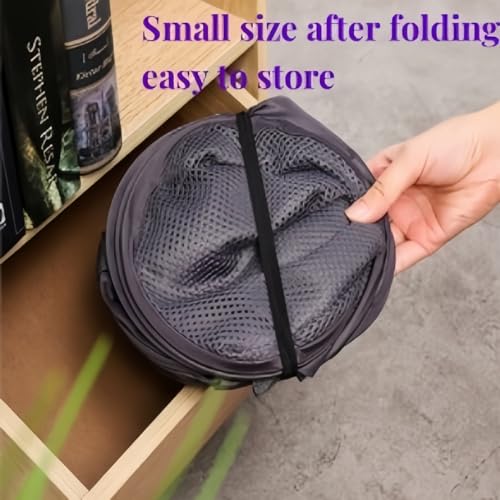 Ycsxhandpick Laundry Hamper Black Mesh Pop Up Dirty Clothes Hamper Portable Collapsible Clothes Baskets