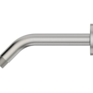 Derengge Shower Arm with Flange,6.5Inch Brushed Nickel Wall Mount Replacement Arm, Angle Shower Head Arm for Fixed Shower Head,RP-1121-BN