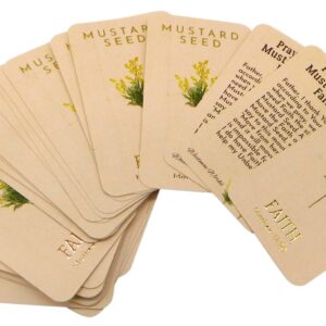 Westmon Works Mustard Seed Holy Card Bulk Pack Bundle Matthew 17:20 Faith Prayer, Set of 25