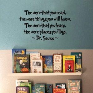 Kids Room Decals Inspirational Quotes Baby Bedroom Wall Stickers Nursery Decor,Dr.Seuss Saying Decals