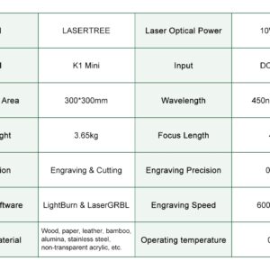LASER TREE 80W Laser Engraver, 10000mW(10W) Laser Output Laser Engraving Cutter with Air Assist Pump & Magnetic Pad Kit, Built-in FAC, Eye Protection Laser Engraver for Wood Acrylic, Leather, Class 4