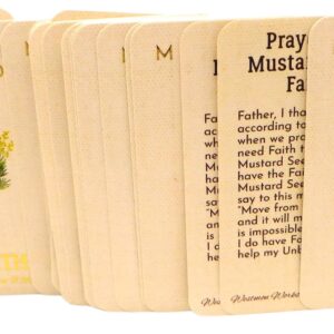 Westmon Works Mustard Seed Holy Card Bulk Pack Bundle Matthew 17:20 Faith Prayer, Set of 25