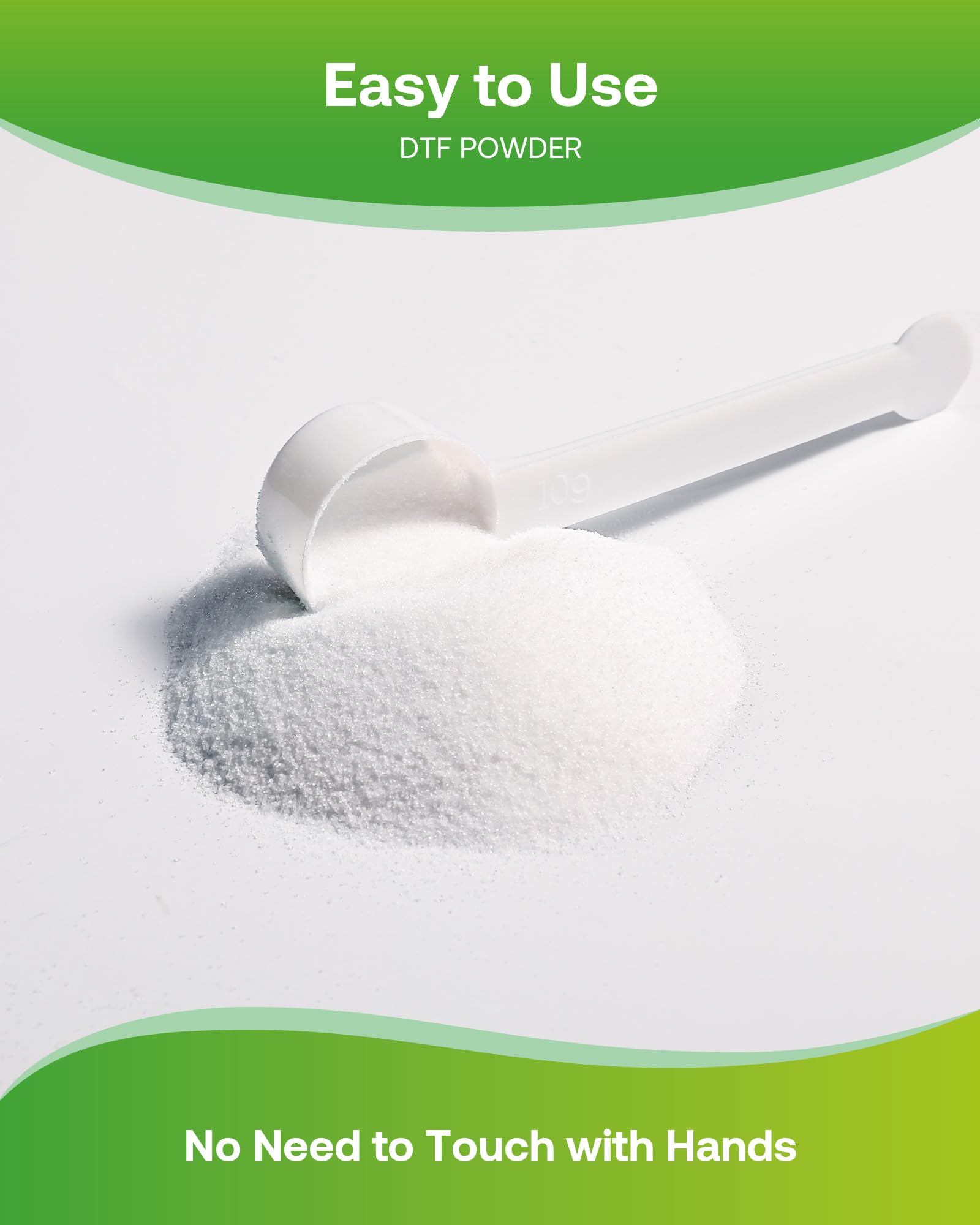 DTF Powder White Digital Transfer Hot Melt Adhesive- Axlio 400g DTF PreTreat Transfer Powder for All Fabric, DTF Hot Melt Adhesive Powder for All DTF and DTG Printers, 400g-14.1oz