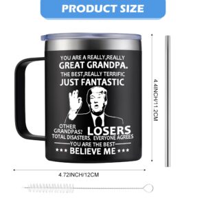 Ouraqto Grandpa Funny Mug 14oz Great Grandpa Gifts-Grandpa Mug Fathers Day Christmas Birthday Presents-World's Best Grandpa