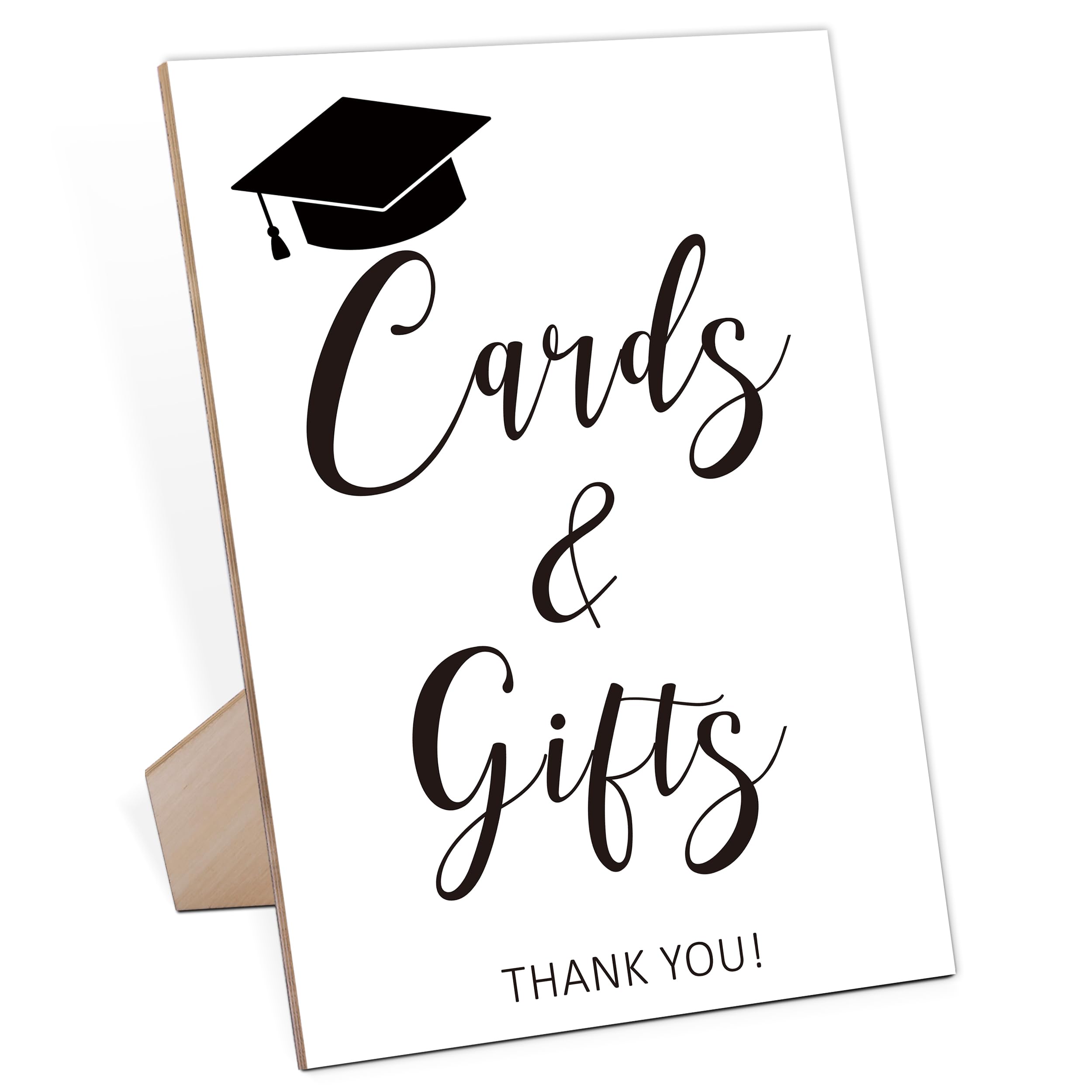 Gifts and Cards Sign with Stand,Modern Graduation Sign,Graduation Decorations Class of 2024,Table Toppers,Artwork Home Shelf Wall Decoration,Graduation Party Supplies Favors Gifts,Farewell Gift,2