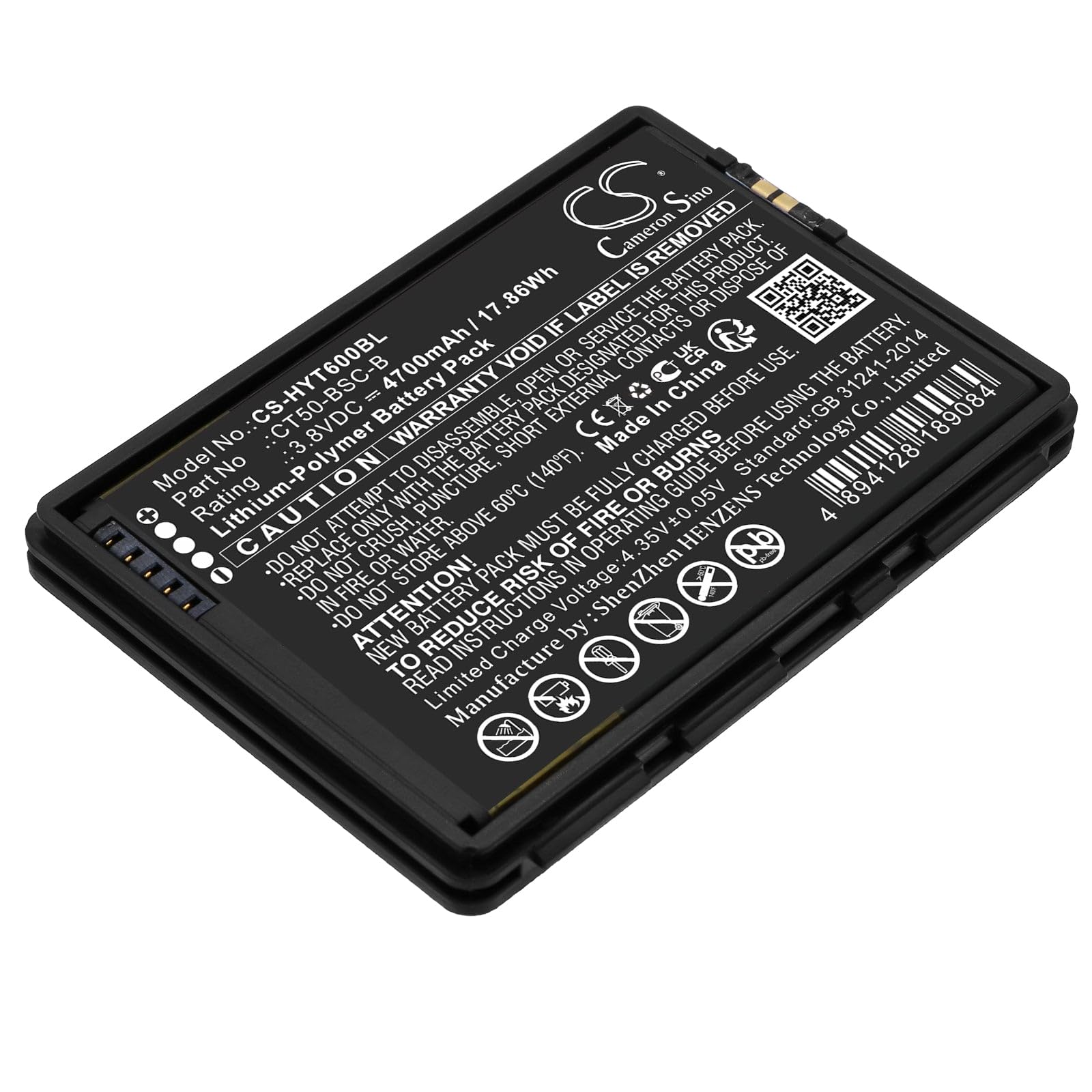 VI VINTRONS Battery for Honeywell CT50, CT60, CT60XP, CT60XP NI, Dolphin CT60, Dolphin CT65, 318-055-012,