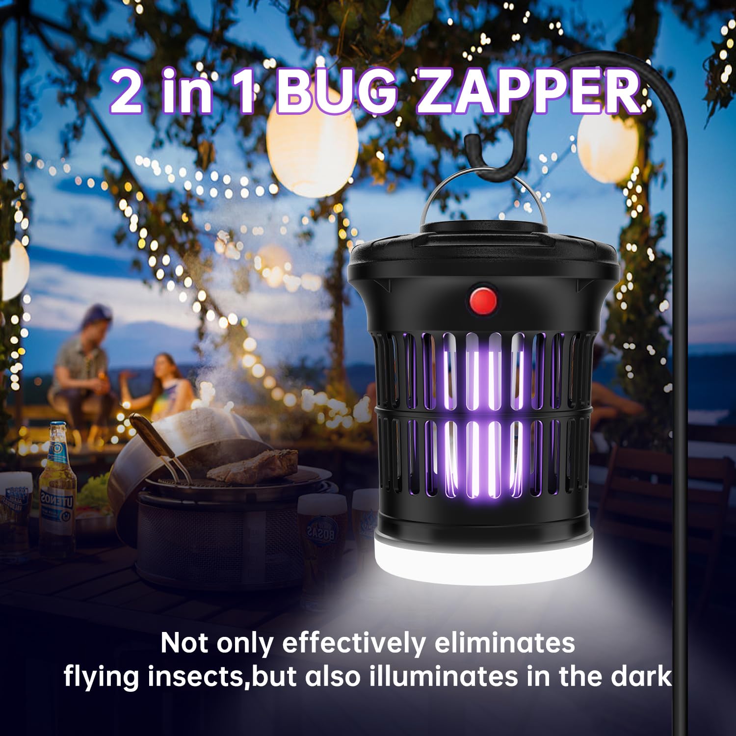 Bug Zapper Mosquito Zapper Outdoor,30W Mosquito Killer Outdoor IPX4 Waterproof, High Powered 4200V Electric Mosquito Zapper, with LED Light,Fly Trap for Home Garden Patio