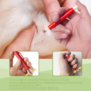 Tick Removal Tool Kit, 7Pcs Plastic Tick Removers Including Stainless Steel Tweezers and Comb for Dogs Cats (7P-B)