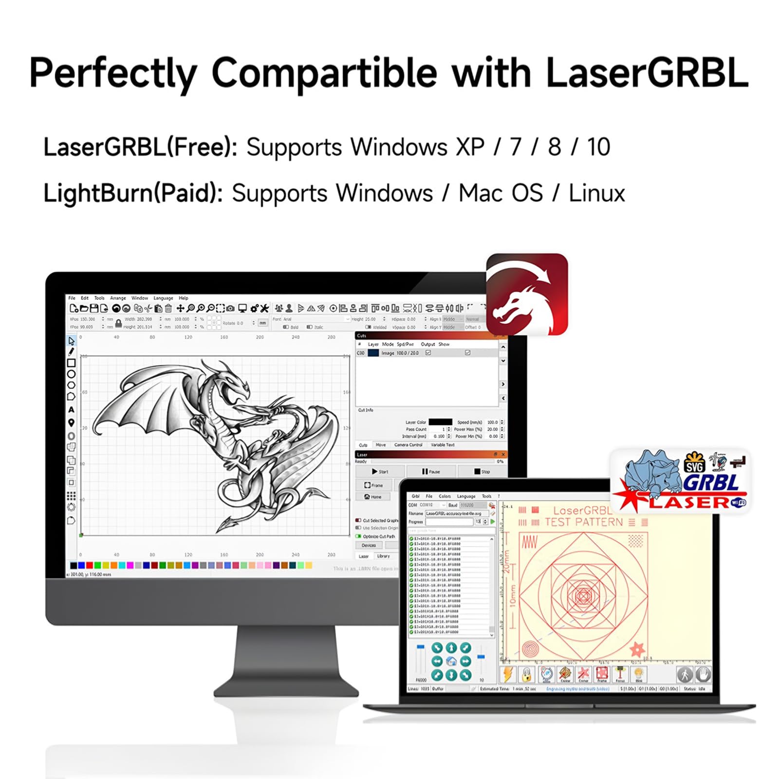 LASER TREE 80W Laser Engraver, 10000mW(10W) Laser Output Laser Engraving Cutter with Air Assist Pump & Magnetic Pad Kit, Built-in FAC, Eye Protection Laser Engraver for Wood Acrylic, Leather, Class 4