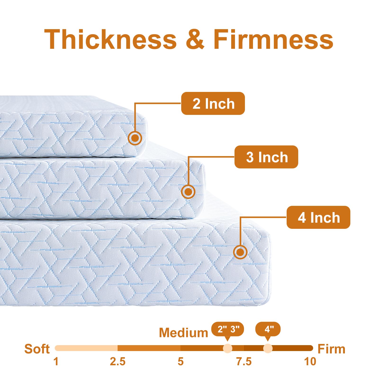 Maxzzz Mattress Topper Queen Size, 2 Inch Gel Memory Foam Mattress Topper with Cover Pressure Relief Soft Bed Topper, Non-Slip Design with Removable & Washable Cover, CertiPUR-US and Oeko-TEX