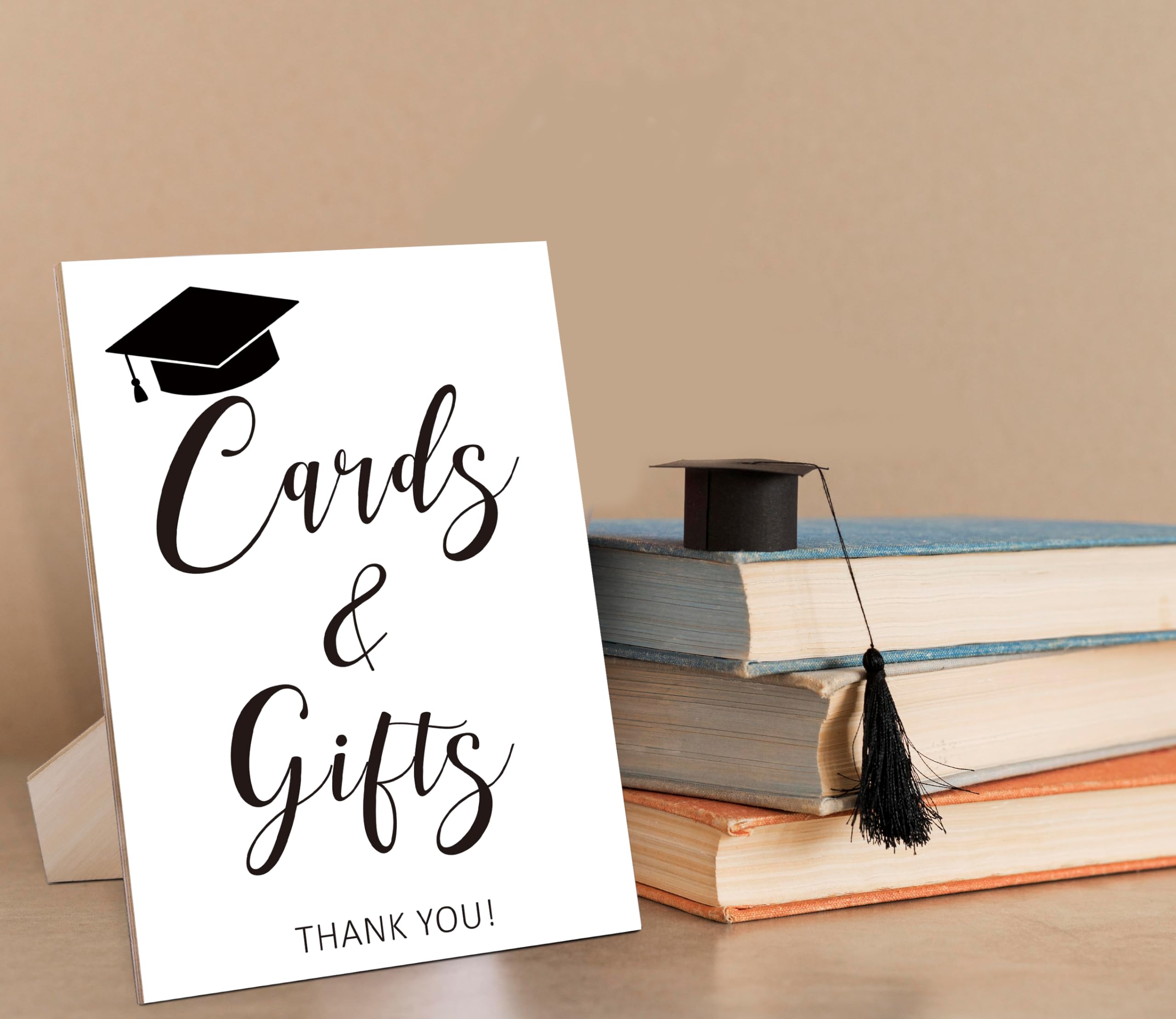 Gifts and Cards Sign with Stand,Modern Graduation Sign,Graduation Decorations Class of 2024,Table Toppers,Artwork Home Shelf Wall Decoration,Graduation Party Supplies Favors Gifts,Farewell Gift,2