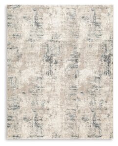 signature design by ashley gentor contemporary indoor abstract 8 x 10 rug, blue & biege