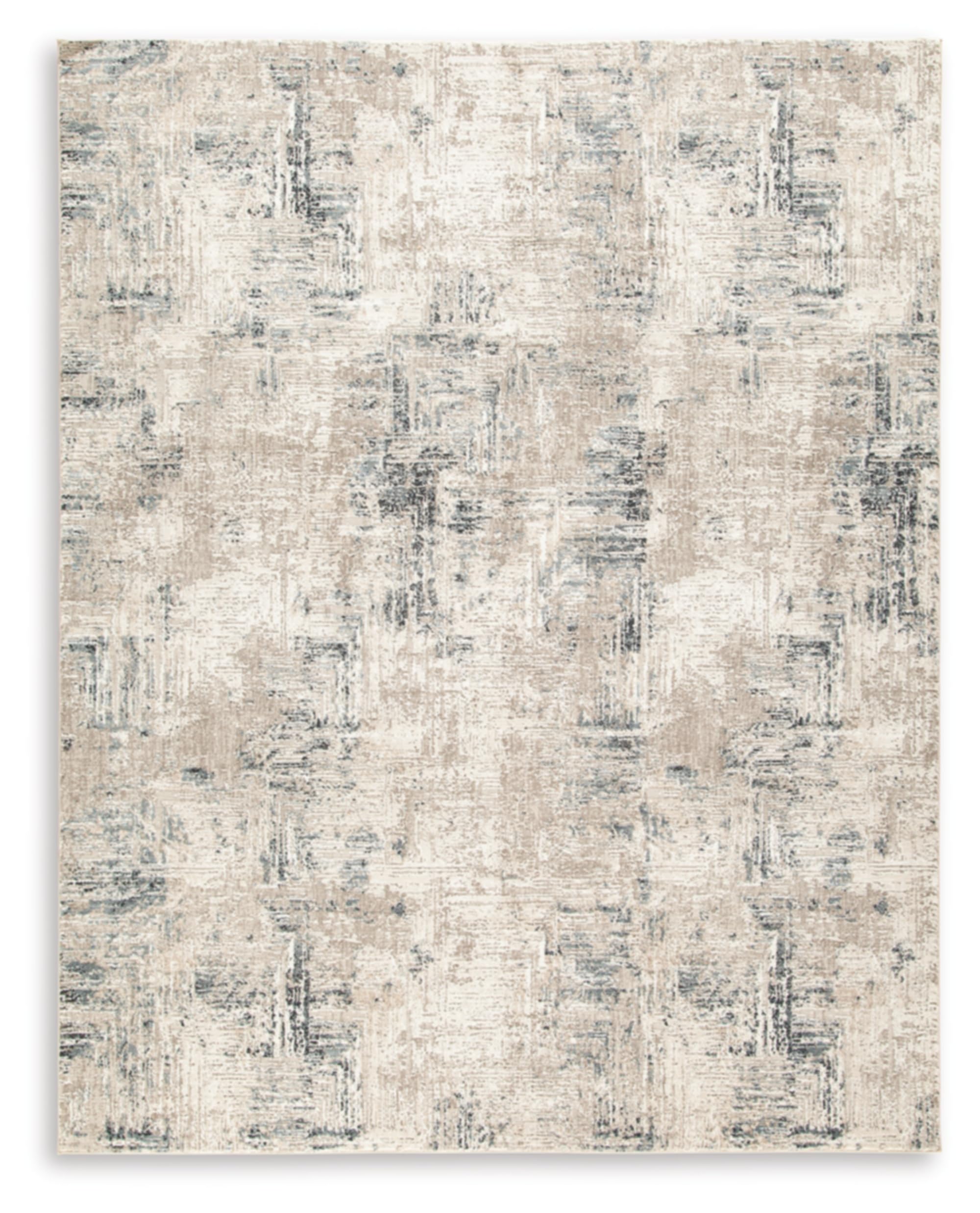 Signature Design by Ashley Gentor Contemporary Indoor Abstract 8 x 10 Rug, Blue & Biege