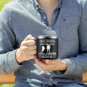 Ouraqto Grandpa Funny Mug 14oz Great Grandpa Gifts-Grandpa Mug Fathers Day Christmas Birthday Presents-World's Best Grandpa