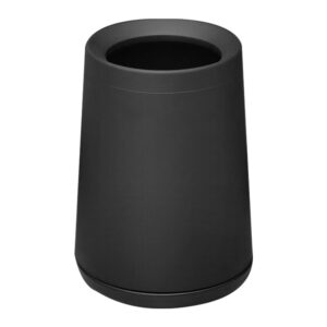 leasylife 8l/2.1gal stainless steel trash can,small bathroom garbage can,open top trash can,black trash can for bathroom,bedroom,living room，powder room，office (black-132-8l)